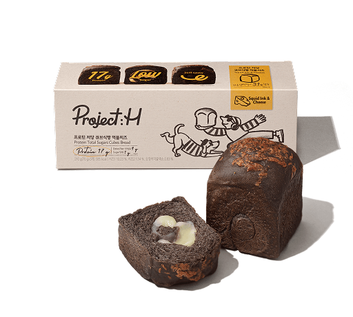 프로틴 저당 큐브식빵 먹물치즈